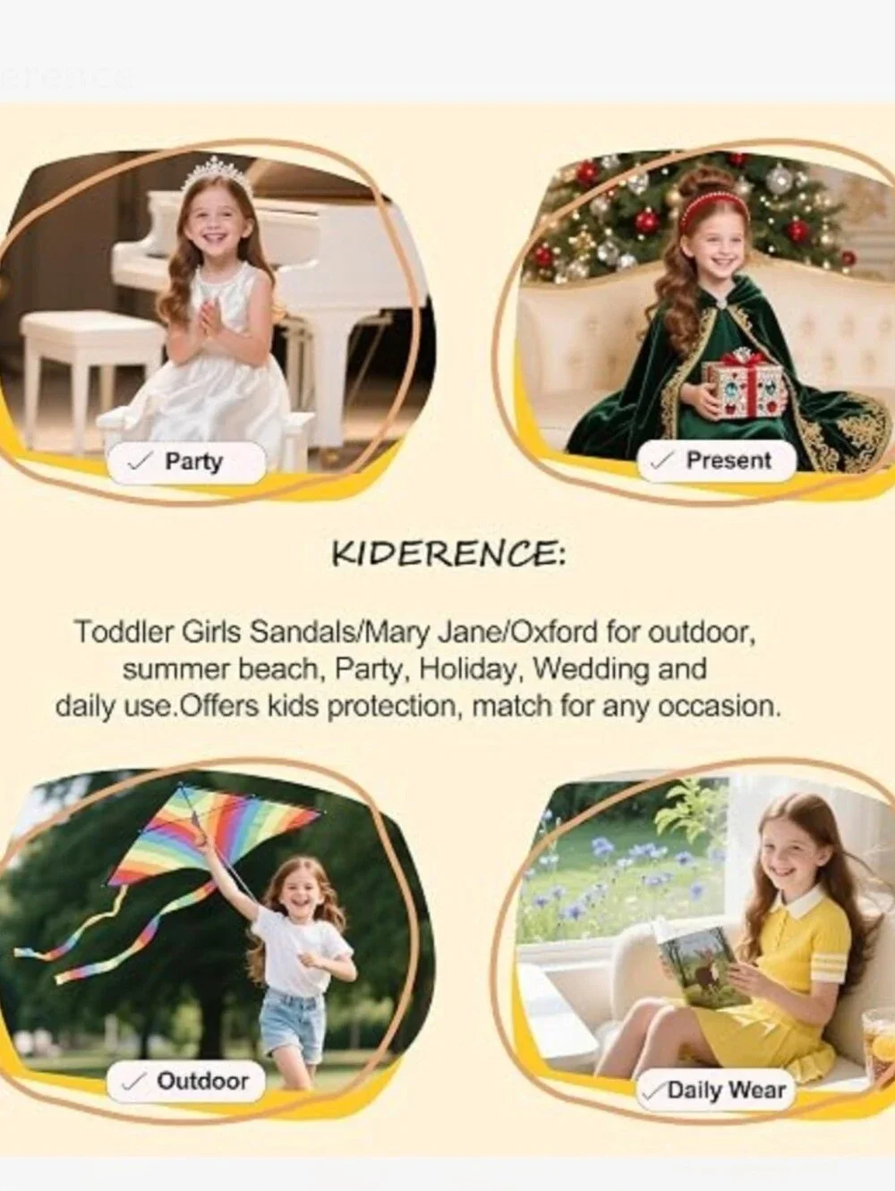 KIDERENCE Baby Girl Black Bow Mary Jane Shoes